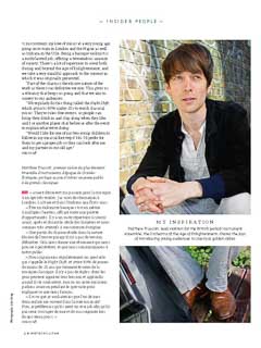 Portrait of Matthew Truscott for Eurostar Magazine